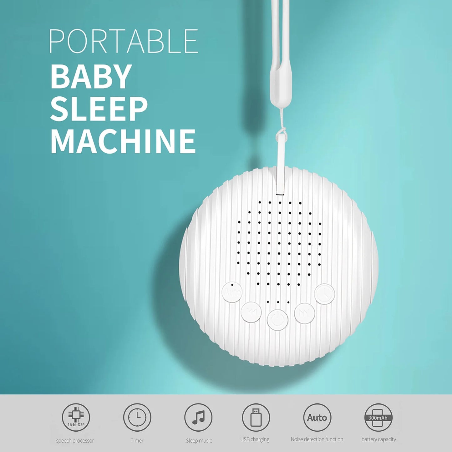Machine de sommeil intelligente pour bébé - détecte les pleurs et diffuse des sons apaisants